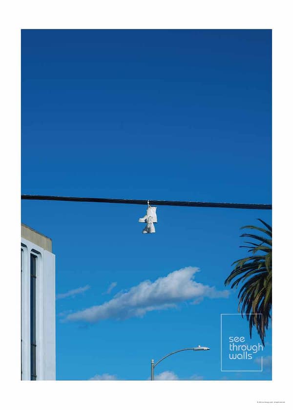EMPTY AURA THING: Suspended sneakers California print